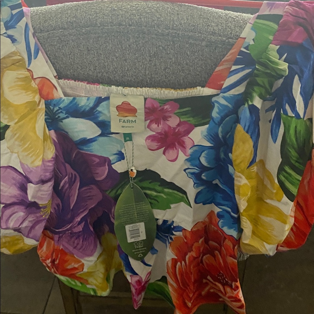 FARM Rio Multicolor Floral Women's Blouse - Picture 3 of 6